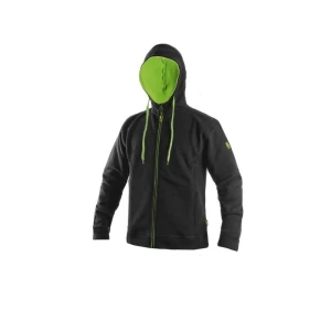 Bluza HARRISON męska - czarno-zielony - L