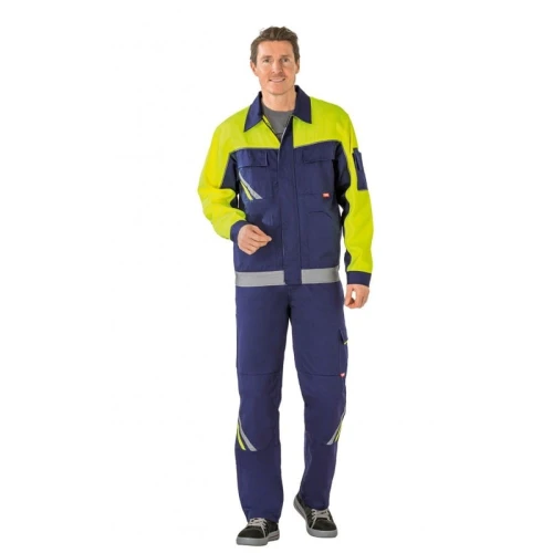 Bluza męska VISLINE V1 2413 - granatowy/żółty/cynkowy - 110
